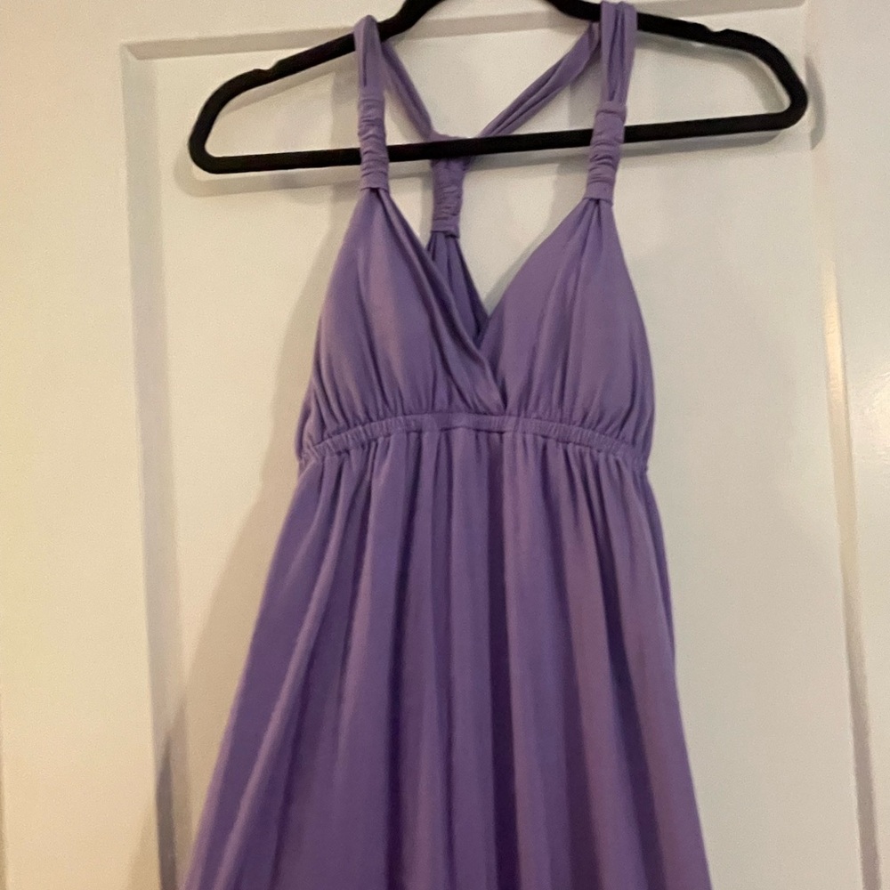 Pink Rose Lavender Tank Maxi Dress